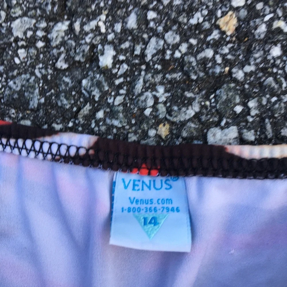 Black Bikini Set with Red & Orange Tiger Print - Picture 2 of 4